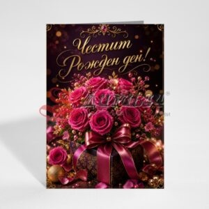 Поздравителна картичка на едро