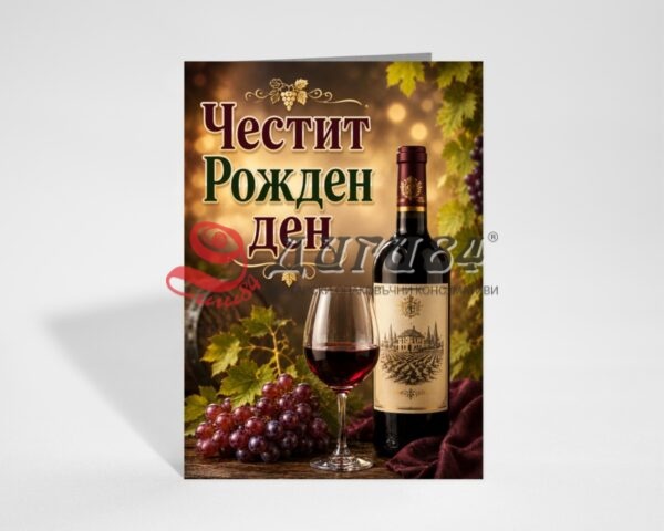 Поздравителна картичка на едро