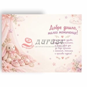 Картичка с пожелание - Честита Рожба