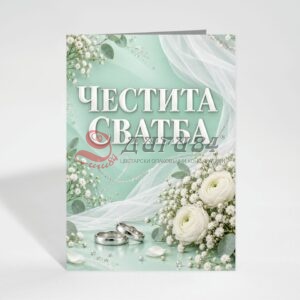 Картичка с пожелание - Сватба