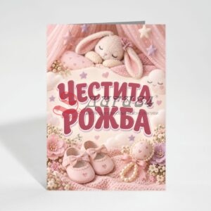 Картичка с пожелание - Честита Рожба